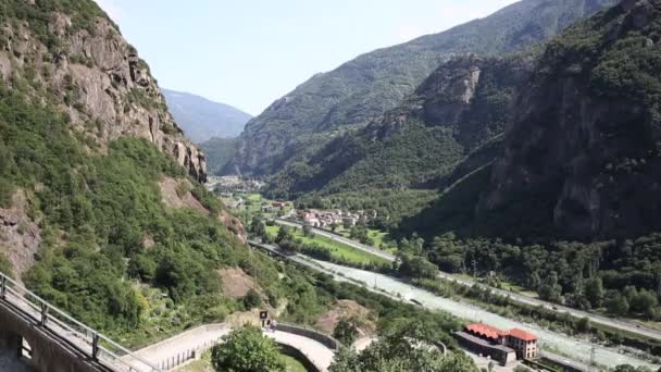 Fuerte de Bard, Valle de Aosta - Italia — Vídeos de Stock