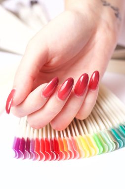 kadın manikür yakın çekim