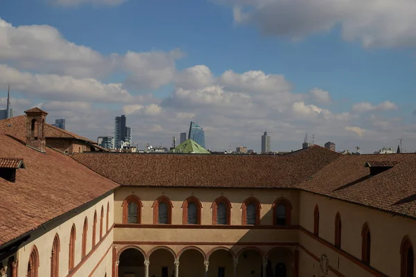 Castello Sforzesco Milão Itália — Fotografia de Stock