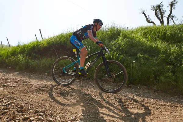 Brescia Italien April 2018 Mtb Race Brescia Italien Viele Biker — Stockfoto