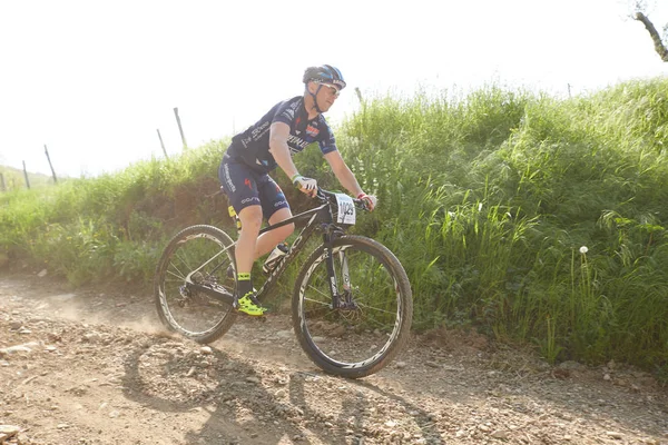 Brescia Italien April 2018 Mtb Race Brescia Italien Massa Cyklister — Stockfoto