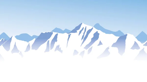 蓝色山脉背景 — 图库矢量图片