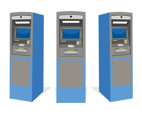 ATM-banki készpénz gép fehér háttér — Stock Vector