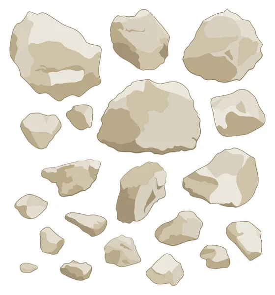 Varios conjunto de piedra — Vector de stock