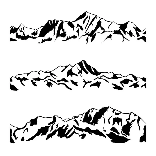 Mountain range border — Stock Vector