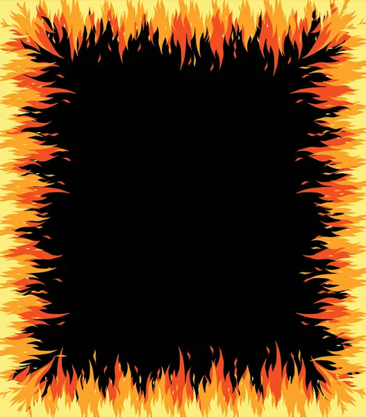 Cadre de flamme de feu — Image vectorielle