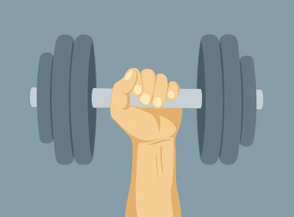 Hands with dumbell — Stock Vector