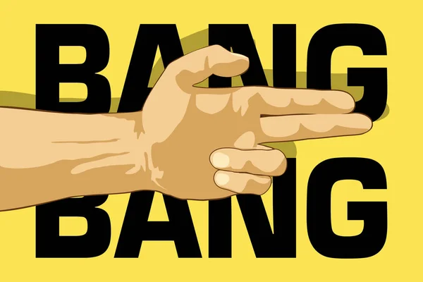 Bang bang hand — Wektor stockowy