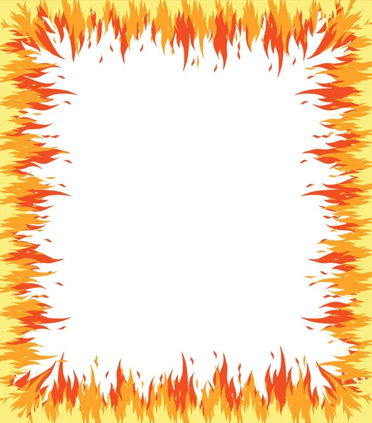 Cadre de flamme de feu — Image vectorielle