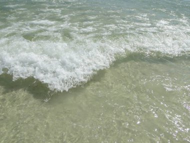 Florida plaj kum üzerinde dalgalar deniz