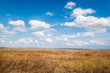 Bulutlar tarlanın üzerinde