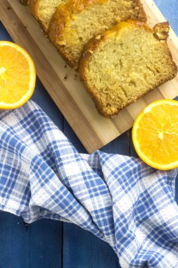 Arapça ev yapımı Lirası turuncu pasta dilimlenmiş