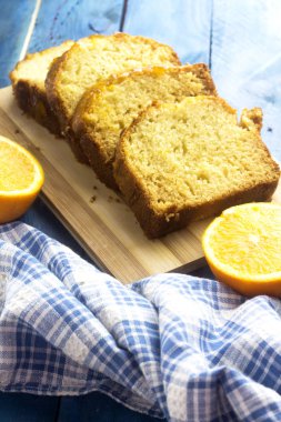 Arapça ev yapımı Lirası turuncu pasta dilimlenmiş