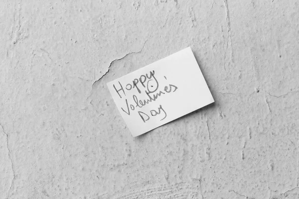 Szczęśliwy Walentynki Karty Ścianie Domu — Zdjęcie stockowe