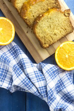 Arapça ev yapımı Lirası turuncu pasta dilimlenmiş