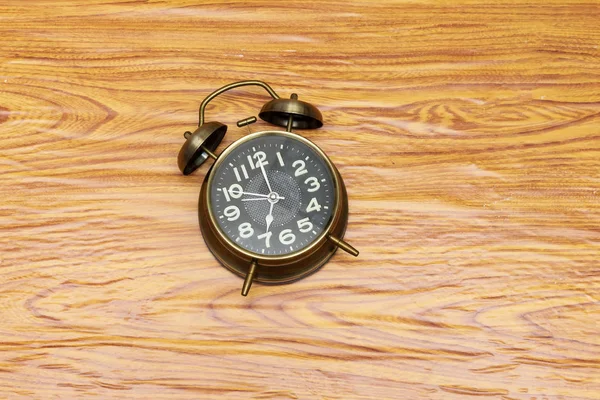 Alarm Clock Wood Table — Stock Photo, Image