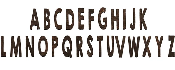 Engelse Alfabet Letters Ingesteld Witte Achtergrond — Stockfoto
