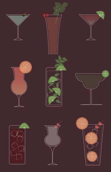 Auswahl an Cocktails — Stockfoto