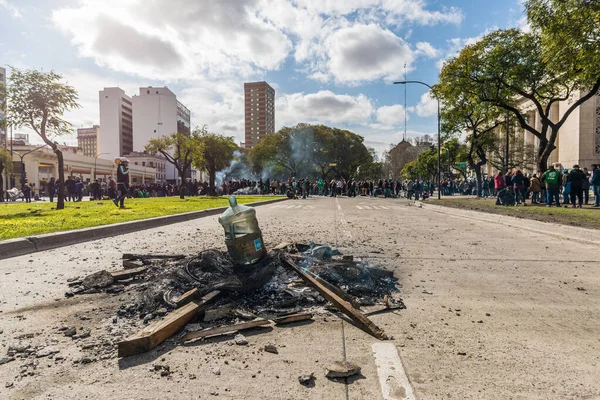 Буенос-Айрес, Аргентина - 31 серпня 2018: Протестувальники під час мітингу — стокове фото