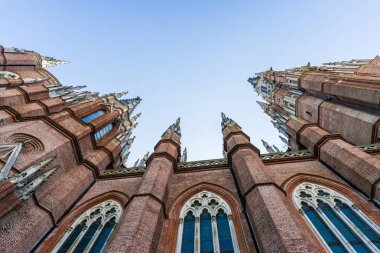 La Plata, Arjantin - 31 Mart 2018 La Plata Katedrali, Arjantin