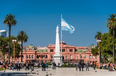 Buenos Aires, Arjantin - 21 Mart 2019: Casa Rosada Başkanlık Sarayı