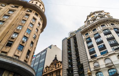 Buenos Aires, Arjantin - 25 Mayıs 2019 Buenos Aires 'in merkezindeki binalar.
