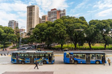 Buenos Aires, Arjantin - 22 Haziran 2019: Yeni inşa edilen Belgrano C tren istasyonu