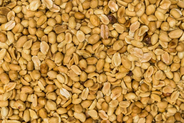 Close up of peanuts nuts on a display.