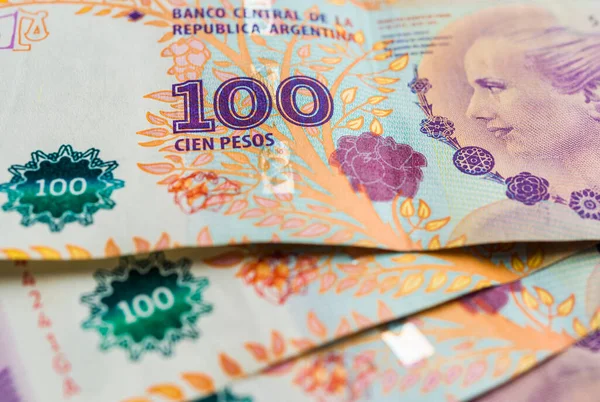 Arjantin parası, 100 peso banknot. — Stok fotoğraf