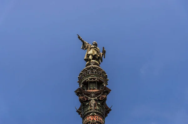 Monument to Columbus in the port area of Barcelona, Spain. — Stock Photo, Image
