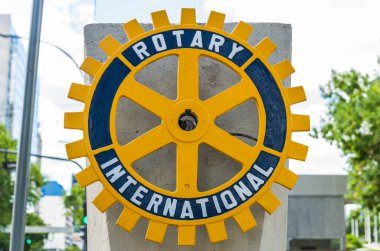 Vicente Lopez, Argentina - December 21, 2019: Logo of Rotary International clipart