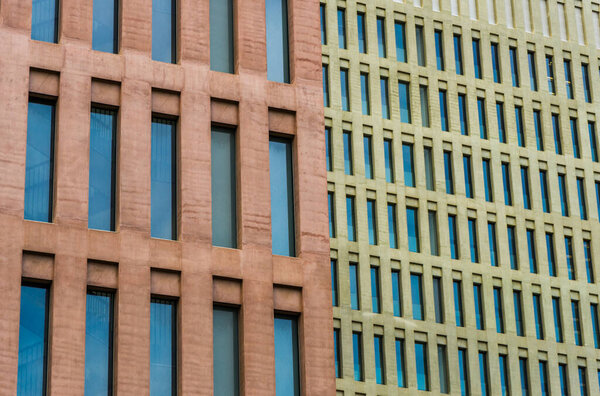 Abstract background and pattern of architecture elements of a building