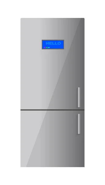 Ψυγείο σε άσπρο φόντο. Εικονογράφηση διάνυσμα — Διανυσματικό Αρχείο