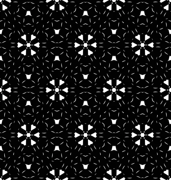 Abstraktes, nahtloses Schwarz-Weiß-Muster. Vektorillustration — Stockvektor