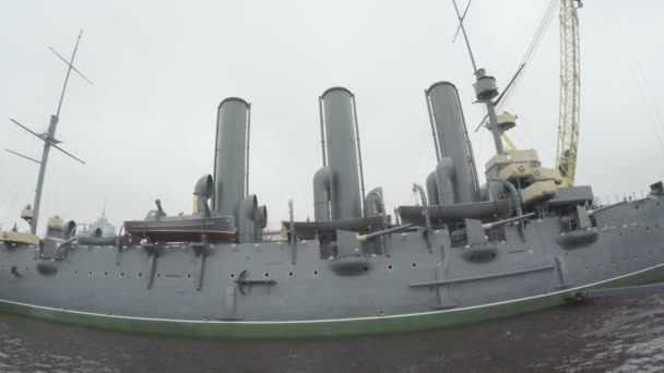 Odnowione krążownik Aurora — Wideo stockowe