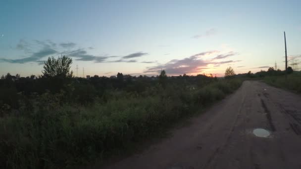 Gün batımında Country Road — Stok video