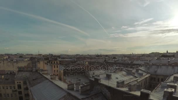 Вид с веревок старого города — стоковое видео