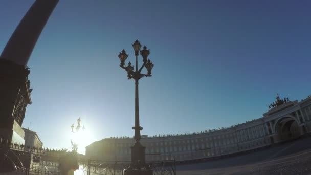 Plaza del Palacio en San Petersburgo — Vídeo de stock