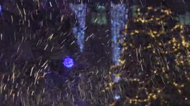 Spot içinde şiddetli kar yağışı