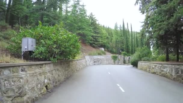 Route dans le parc de montagne — Video