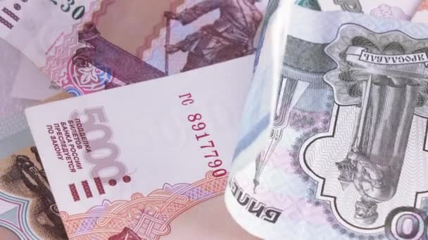 Variété de factures roubles russes 