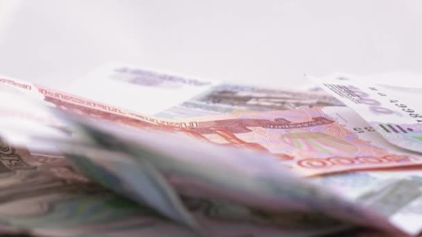 Variété de factures roubles russes 