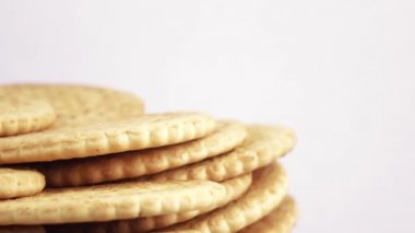 Yağsız kurabiye yığını