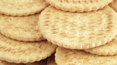 Yağsız kurabiye yığını