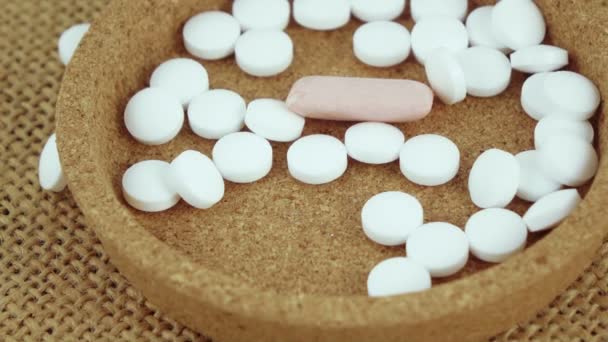 Menta tabletta és a rágógumi — Stock videók