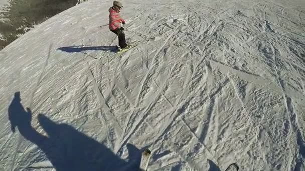 Školení v lyžování — Stock video