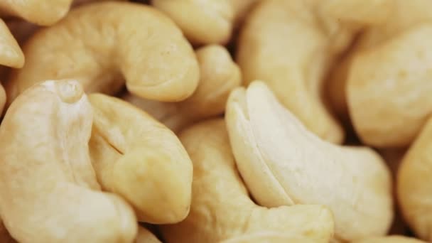 Verschillende cashewnoten — Stockvideo