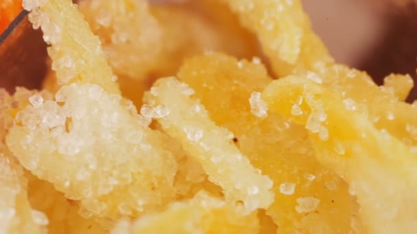 Mistura de quatro frutos cristalizados — Vídeo de Stock