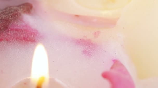 Burning wax candles — Stock Video