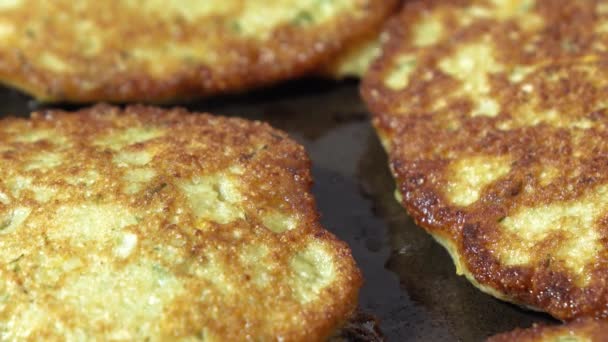Fry cutlet from caviar — Stock Video